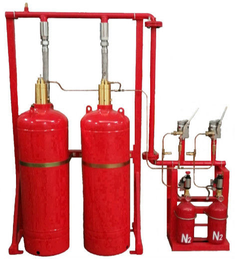 Instalación fácil y conveniente del cilindro FM200 del gas del sistema de supresión rojo