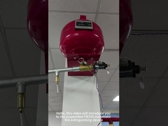 dispositivo colgante de extinción de incendios con gas