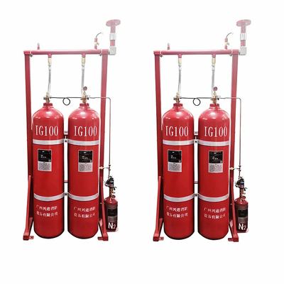 Environmentally Friendly Inert Gas Fire Suppression System Gas IG100 100% Pressurized Nitrogen