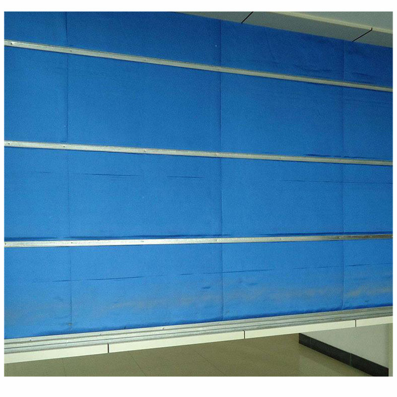 Blue Fire Resistant Roller Curtain With Surface Finishing Molded Easy To Operate